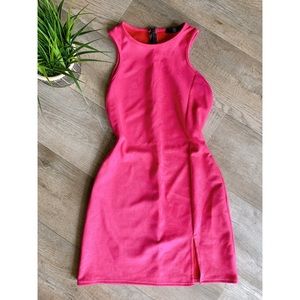Pink Mini Suede Dress